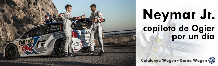Neymar Jr. copiloto de Ogier por un día