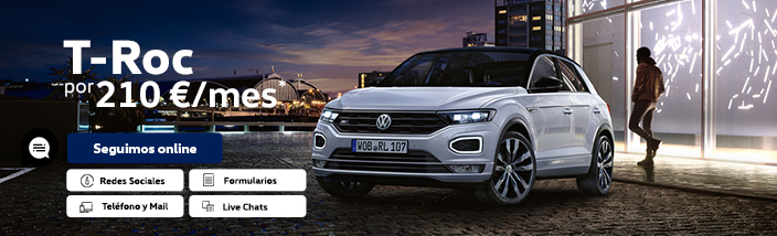 T-Roc por 210 euros al mes en Barcelona